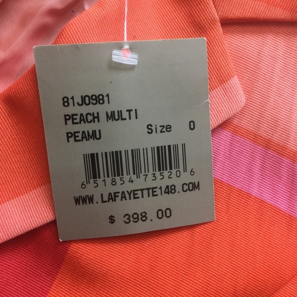 LAFAYETTE 148 Petite Peach Multi Stripe Blazer NWT - Picture 5 of 8